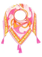 Apaszki i szaliki damskie - Zwillingsherz Chusta "Ocean" w kolorze pomarańczowo-różowym - 130 x 130 cm - miniaturka - grafika 1