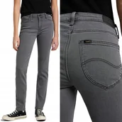 Spodnie damskie - Lee ELLY SLIM Grey Rylee PROSTE DOPASOWANE SZARY DżINS W28 L31 - miniaturka - grafika 1