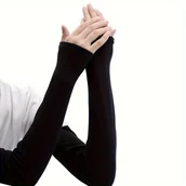 Inne - TEMU Jesienne i zimowe ciepłe rękawy, damskie i męskie pluszowe długie, wiatroszczelne ochraniacze na ręce, pogrubione, wysoce elastyczne, odporne na - miniaturka - grafika 1