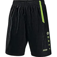 Spodenki męskie - JAKO JAKO Męskie spodnie sportowe Turin czarny czarny/neonowy zielony l 4462 - miniaturka - grafika 1
