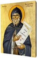 Ikony i obrazy sakralne - Ikona Świętego Benedykta z Nursji - miniaturka - grafika 1
