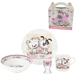 Bella Fiore, Komplet obiadowy, śniadaniowy dla dziecka, Best Friends - Zestawy naczyń dla dzieci - miniaturka - grafika 1