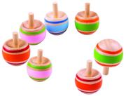Zabawki zręcznościowe - Wirujący bączek z drewna mix kolorow, Bigjigs BJ922 - miniaturka - grafika 1