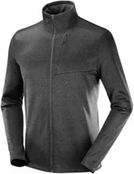 Bluzy sportowe męskie - Salomon Bluza Essential Lightwarm Heather Black / Heather C16760 - miniaturka - grafika 1