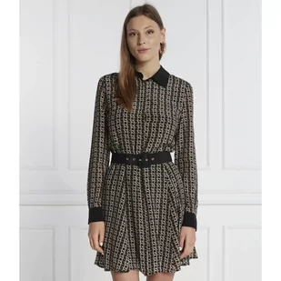 Liu Jo Jedwabna sukienka z paskiem - Sukienki - miniaturka - grafika 1