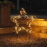 Wielkanoc - Konstsmide Christmas Gwiazda metalowa LED, czarna z grotami ziemnymi - miniaturka - grafika 1