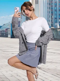 Sinsay - Koszulka z perełkami - kremowy - Bluzki damskie - miniaturka - grafika 1
