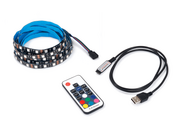Taśmy LED - Zestaw taśma LED 5V IP20 3m - RGB + sterownik USB z pilotem RF do podświetlania TV - miniaturka - grafika 1