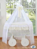 Pościel dla dzieci - Kosz Mojżesza z baldachimem Deluxe- Bellamy kremowy - miniaturka - grafika 1