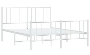 Białe metalowe łóżko małżeńskie w stylu loft 140x200 cm Eria - Łóżka - miniaturka - grafika 1