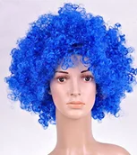 Dodatki do strojów karnawałowych - PERUKA AFRO LOKI WŁOSY KRĘCONE NA IMPREZĘ CIEMNY NIEBIESKI - miniaturka - grafika 1