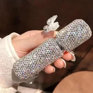 Pozostałe akcesoria kosmetyczne - TEMU Atomizer do perfum Bling Bling Sparkling z ozdobą ze sztucznych diamentów, rozpylacz do mgiełki nawilżającej z próżniowym tłokiem, odpowiedni do - miniaturka - grafika 1