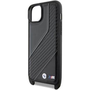BMW BMHCP15S23PSCCK iPhone 15 / 14 / 13 czarny/black hardcase M Edition Carbon Stripe & Strap - Etui i futerały do telefonów - miniaturka - grafika 5