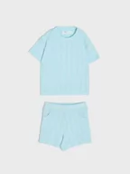 Śpiochy dla niemowląt - Sinsay - Komplet: koszulka i szorty - niebieski - miniaturka - grafika 1