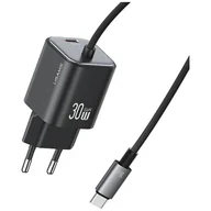 Ładowarki do telefonów - Ładowarka sieciowa USAMS JC Series CC264 30W GaN Mini Fast Charger 2xUSB-C czarny - miniaturka - grafika 1