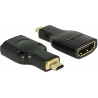 Adaptery i przejściówki - Delock adapter HDMI Micro-D(M)->HDMI(F) High Speed HDMI Ethernet 4k 65664 - miniaturka - grafika 1