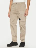 Spodnie męskie - C.P. Company Spodnie materiałowe 18CMPA169A005694G Beżowy Relaxed Fit - miniaturka - grafika 1