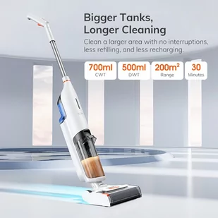 ILIFE W90 Cordless Wet Dry Vacuum Cleaner, 3 in 1 Vacuum Mop and Wash, Self-Cleaning, 700ml Water Tank, 30Mins Runtime - Odkurzacze pionowe - miniaturka - grafika 2