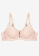 Biustonosze - Jasnofioletowy Biustonosz Klasyczny z Ozdobnymi Elementami Emarinda - miniaturka - grafika 1