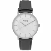 Zegarki damskie - Srebrny damski zegarek na szarym pasku PACIFIC X6199-06 - miniaturka - grafika 1