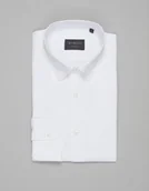 Koszule męskie - koszula rosazza 00502 długi rękaw biały slim fit - miniaturka - grafika 1