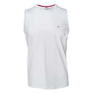 Męska koszulka bez rękawów HI-TEC NILAN II M000254561 – Biały - Koszulki męskie - miniaturka - grafika 1