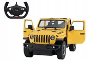 Zabawki zdalnie sterowane - Auto R/C Jeep Wrangler Rubicon 1:14 Rastar Żółty - miniaturka - grafika 1