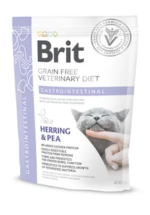 Brit VET Brit Veterinary Diet Gastrointestinal Herring&Pea Sucha Karma dla kota op 400g - Sucha karma dla kotów - miniaturka - grafika 2