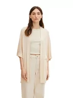 Swetry damskie - TOM TAILOR Damski Kardigan oversize 1032206, 29517 - Sand Stone Beige, XXS - miniaturka - grafika 1
