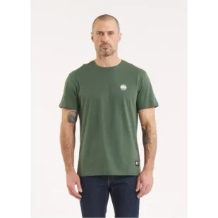 Pit Bull T-Shirt Koszulka Small Logo Grassy Green - Koszulki sportowe męskie - miniaturka - grafika 1