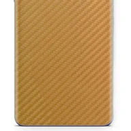 Akcesoria do tabletów i e-booków - Folia naklejka skórka strukturalna na TYŁ do TCL Tab 10 HD 4G -  Carbon Złoty - apgo SKINS - miniaturka - grafika 1