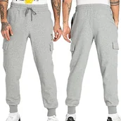 Spodnie męskie - Puma spodnie męskie szare dresowe ocieplane 532124 02 L - miniaturka - grafika 1