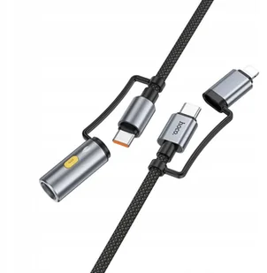 HOCO kabel All-in-one Typ C / Lightning do Typ C / Zapalniczka samochodowa PD 3A 60W U138 1,2 m szary - Ładowarki samochodowe - miniaturka - grafika 1