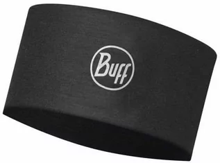 Czapki i chusty sportowe damskie - Opaska BUFF COOLNET UV WIDE HEADBAND SOLID BLACK - grafika 1