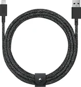 Kable USB - Native Union Belt Cable USB-A to Lightning 3m Black - miniaturka - grafika 1