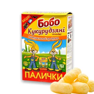 BOBO - Chrupki Kukurydziane Słodkie - Chrupki - miniaturka - grafika 1