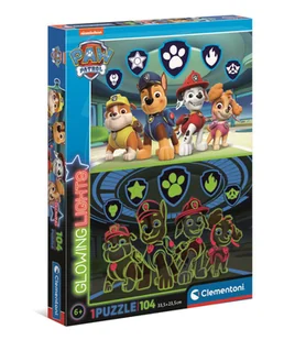 Puzzle 104 Glowing Paw Patrol Clementoni - Puzzle - miniaturka - grafika 1