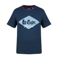 Koszulki męskie - Lee Cooper koszulka męska niebieska Logo, Rozmiar XXL - miniaturka - grafika 1