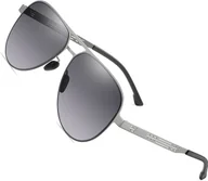 Okulary przeciwsłoneczne - INF A758 Czarne Oprawki Gradientowe Szare Okulary Przeciwsłoneczne z Polaryzacją Srebrnoszary - miniaturka - grafika 1