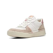 Trampki damskie - Clarks Damskie trampki Craft Cup Court, Sand Combi, 42 EU - miniaturka - grafika 1