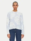 Swetry damskie - Morgan Sweter 251-MPETAL Błękitny Regular Fit - miniaturka - grafika 1