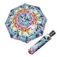 Parasole - Fibre Magic Leaves blue – w pełni automatyczny parasol damski - miniaturka - grafika 1