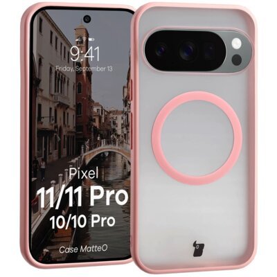 Etui BIZON Case Matteo do Google Pixel 11/11 Pro/10/10 Pro Różowy