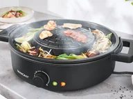 Grille elektryczne - SILVERCREST KITCHEN TOOLS Okrągły grill stołowy z garnkiem 2 w 1 Hot Pot, 1800 W - miniaturka - grafika 1