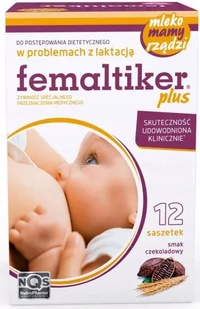 NUTROPHARMA Femaltiker plus x 12 sasz smak czekoladowy - Akcesoria do karmienia - miniaturka - grafika 1