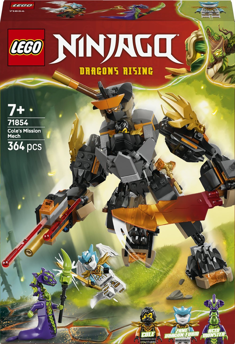 LEGO Ninjago Mech specjalny Cole’a i Zane w smoczej zbroi 71854