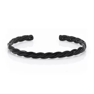Bransoletka metalowa w kolorze czarnym EM 18 - EM Men's Accessories - Bransolety męskie - miniaturka - grafika 1