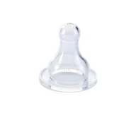 Smoczki do butelek - Thermobaby, Smoczek silikonowy do butelek PP, 4 m+, 2 szt. - miniaturka - grafika 1