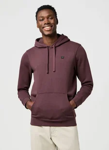 felpa uomo wrangler 11237145 sign off mahogany - Bluzy męskie - miniaturka - grafika 1