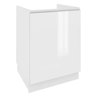 Szafka pod zlewozmywak IRENA – szerokość 60 cm, biały połysk/biała, nóżki 10 cm - Szafki kuchenne - miniaturka - grafika 1
